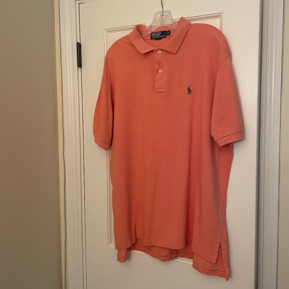 Mens Ralph Lauren Polo Shirt XL - Orange and in Excellent Condition - Picture 2 of 7